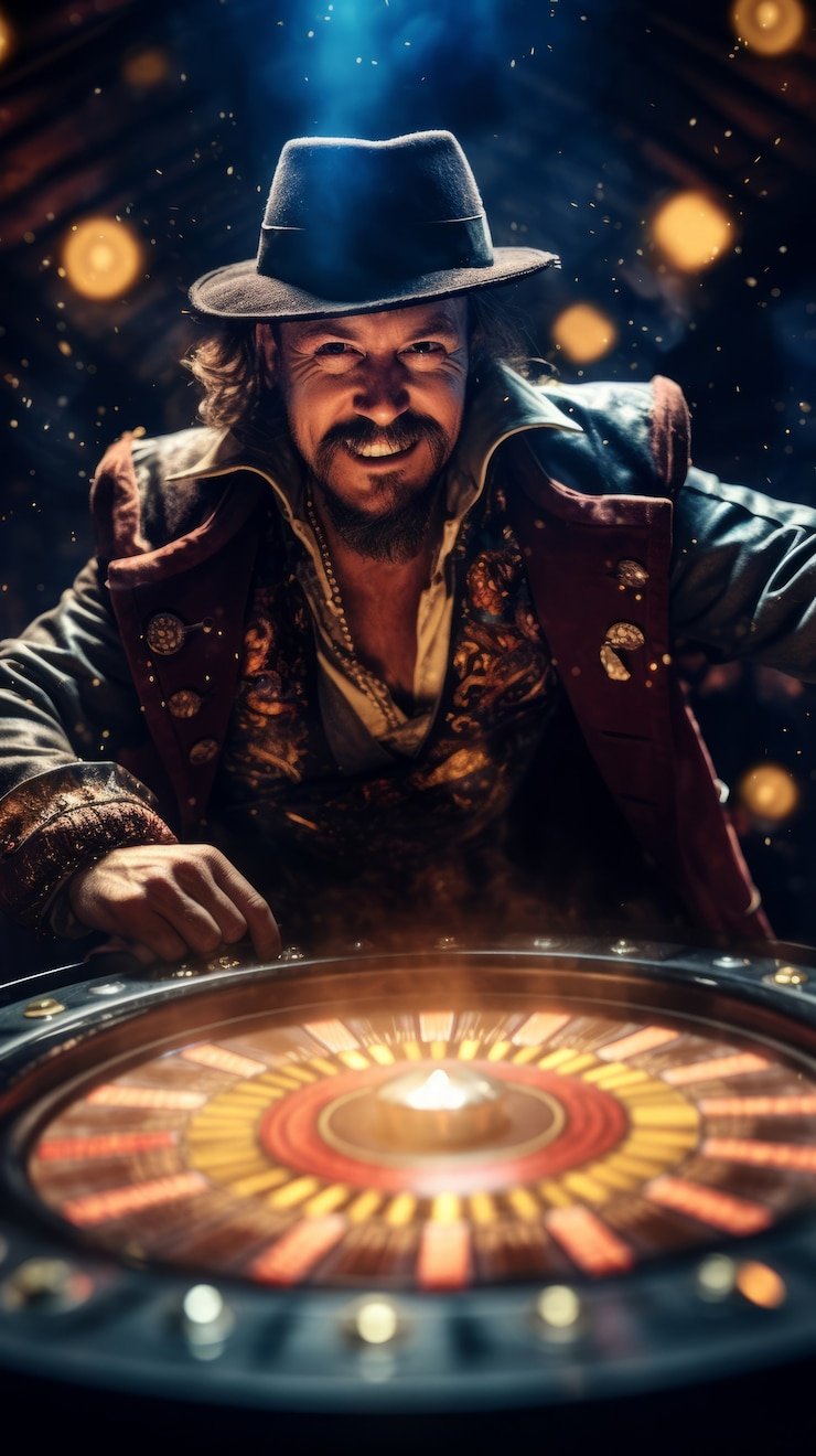 Studio dealer langsung toto macau dengan meja roulette dan blackjack multi-kamera